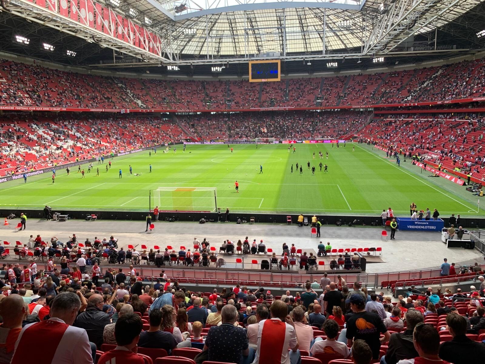 View over the Johan Cruijff ArenA pitch from the stands